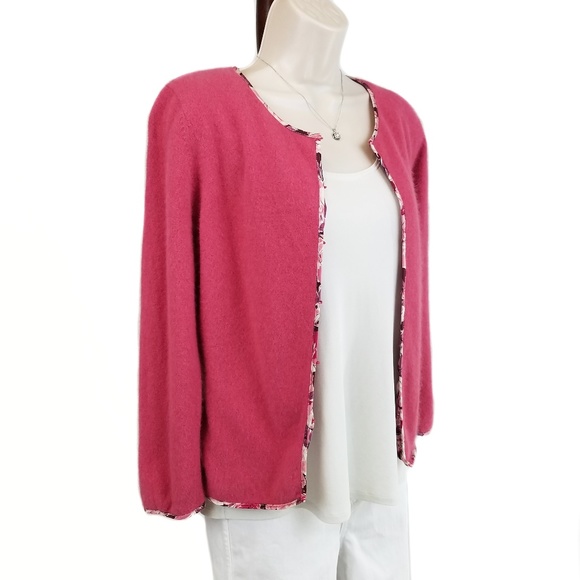 Banana Republic cardigan floral lining pink XL - Picture 1 of 7